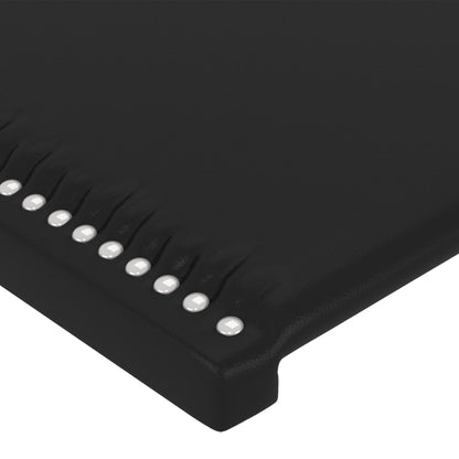 Testiera ad Orecchio Nera 183x23x78/88 cm in Similpelle | homemem39