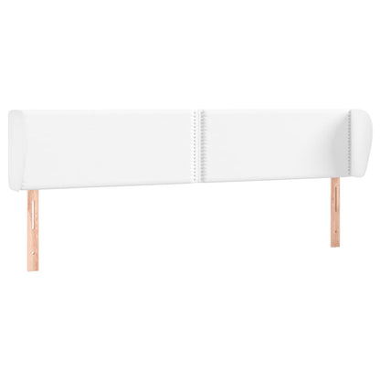 Testiera ad Orecchio Bianca 203x23x78/88 cm in Similpelle