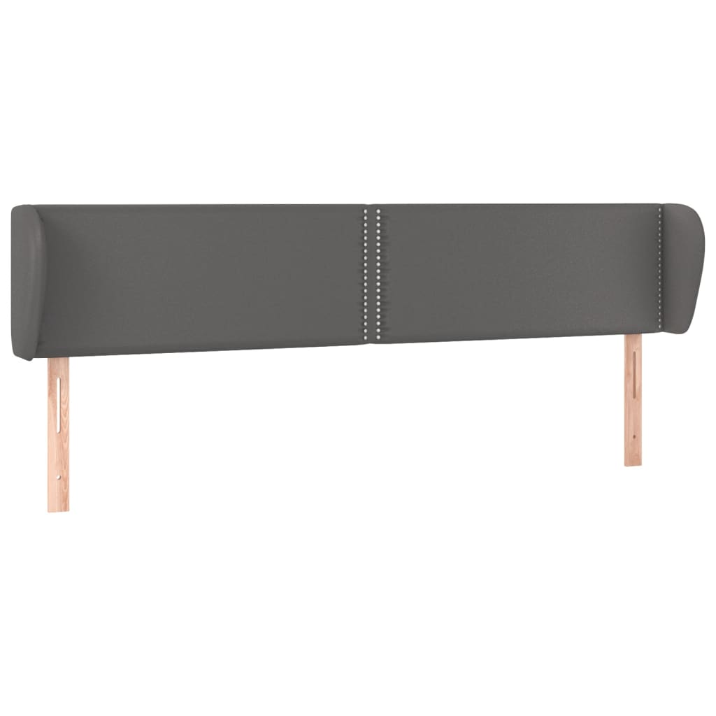Testiera ad Orecchio Grigio 203x23x78/88 cm in Similpelle