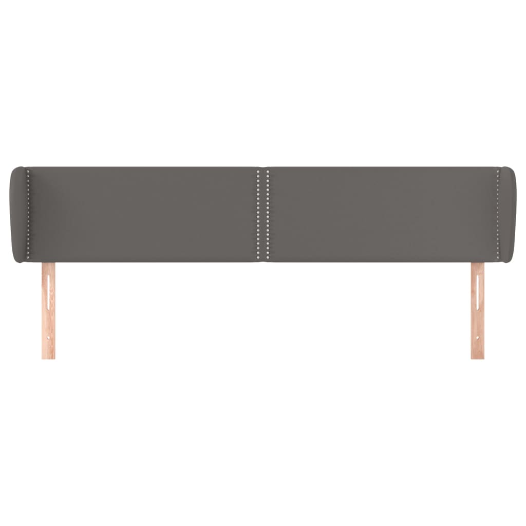 Testiera ad Orecchio Grigio 203x23x78/88 cm in Similpelle