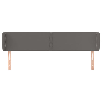 Testiera ad Orecchio Grigio 203x23x78/88 cm in Similpelle