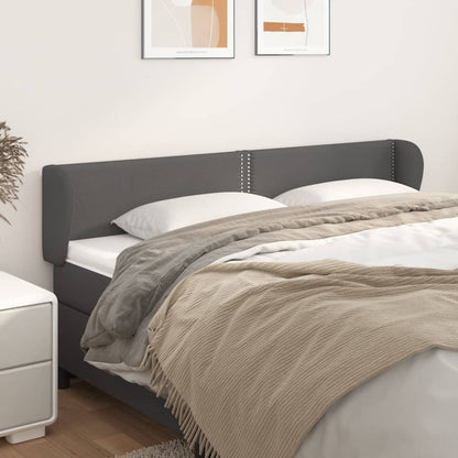Testiera ad Orecchio Grigio 203x23x78/88 cm in Similpelle