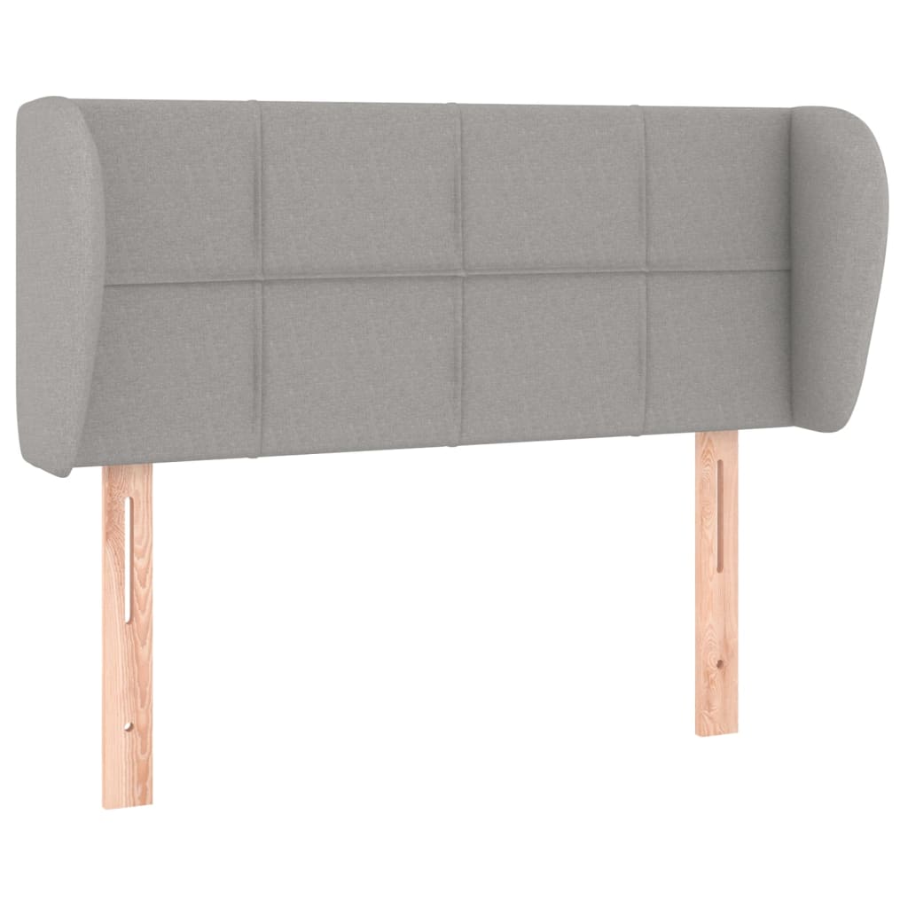 Testiera ad Orecchio Grigio Chiaro 83x23x78/88 cm in Tessuto | homemem39