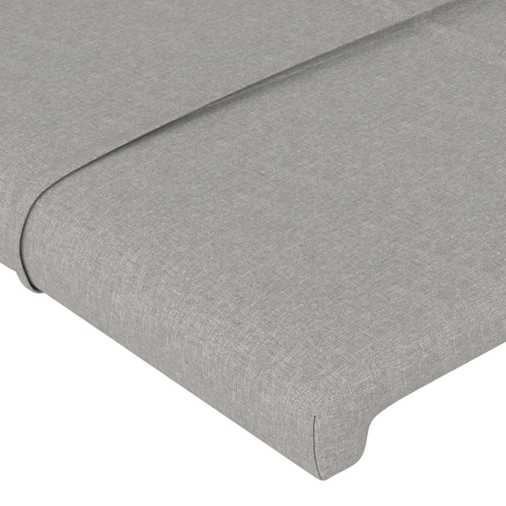 Testiera ad Orecchio Grigio Chiaro 83x23x78/88 cm in Tessuto | homemem39