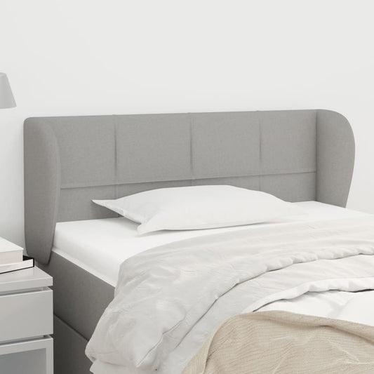 Testiera ad Orecchio Grigio Chiaro 83x23x78/88 cm in Tessuto | homemem39