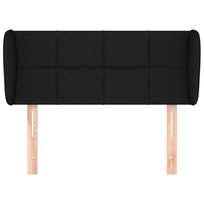 Testiera ad Orecchio Nera 83 x 23 x 78/88 cm in Tessuto
