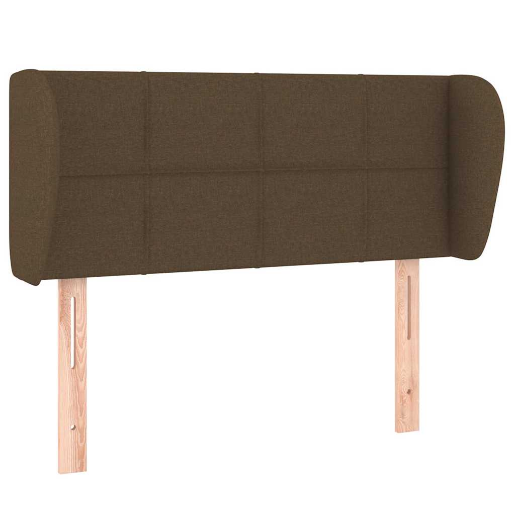 Testiera ad Orecchio Marrone Scuro 93x23x78/88 cm in Tessuto | homemem39