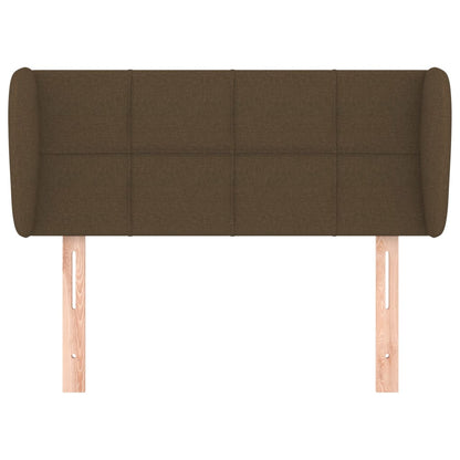 Testiera ad Orecchio Marrone Scuro 93x23x78/88 cm in Tessuto - homemem39