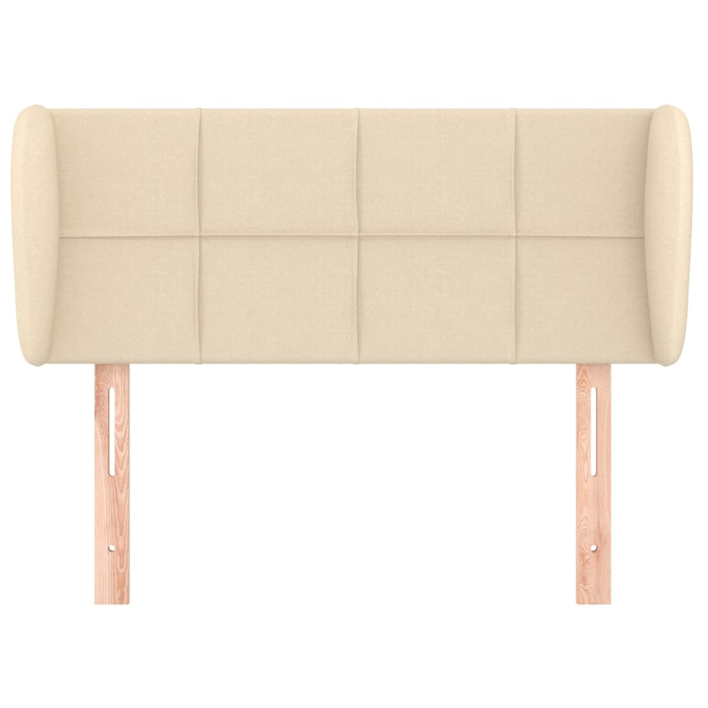 Testiera ad Orecchio Crema 93x23x78/88 cm in Tessuto - homemem39