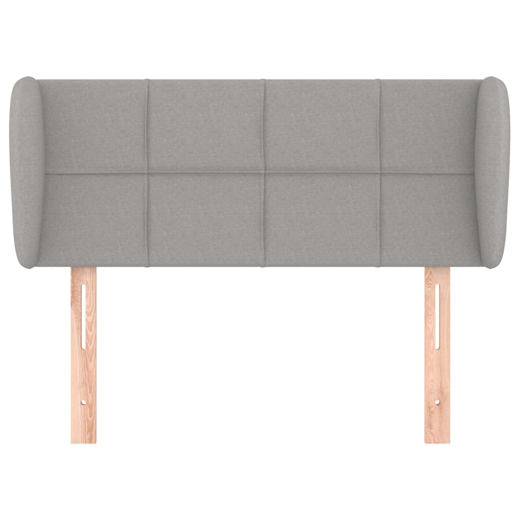 Testiera ad Orecchio Grigio Chiaro 103x23x78/88 cm in Tessuto - homemem39