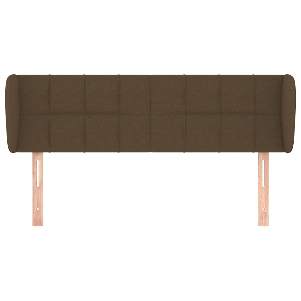 Testiera ad Orecchio Marrone Scuro 147x23x78/88 cm in Tessuto - homemem39