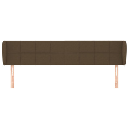 Testiera ad Orecchio Marrone Scuro 203x23x78/88 cm in Tessuto | homemem39