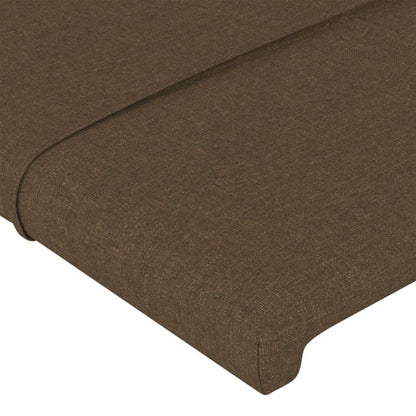 Testiera ad Orecchio Marrone Scuro 203x23x78/88 cm in Tessuto | homemem39
