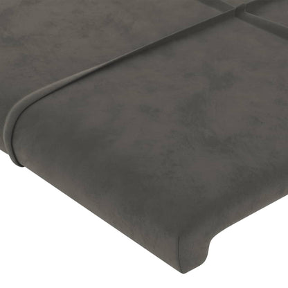 Testiera ad Orecchio Grigio Scuro 103x23x78/88 cm in Velluto - homemem39