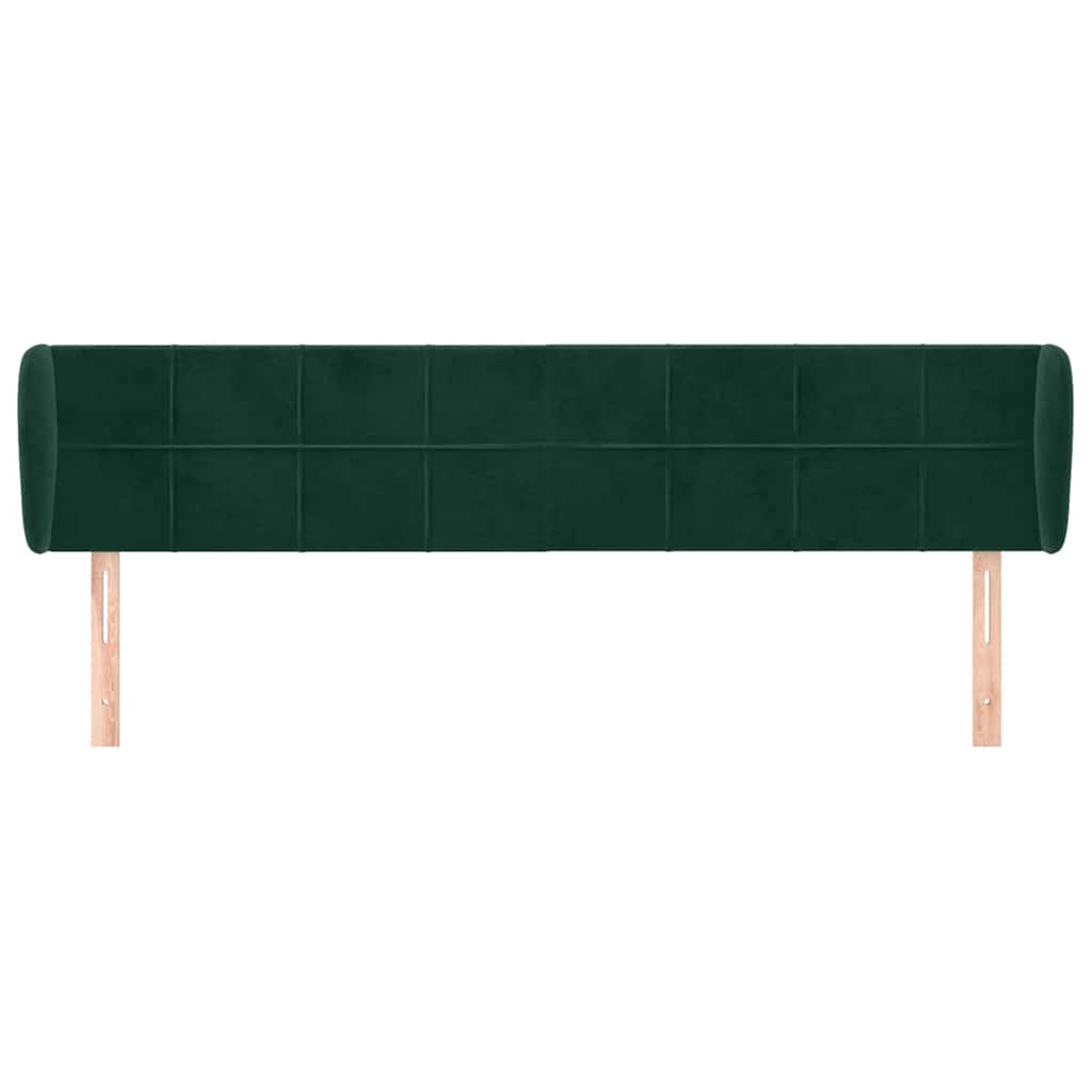 Testiera ad Orecchio Verde Scuro 163x23x78/88 cm in Velluto | homemem39