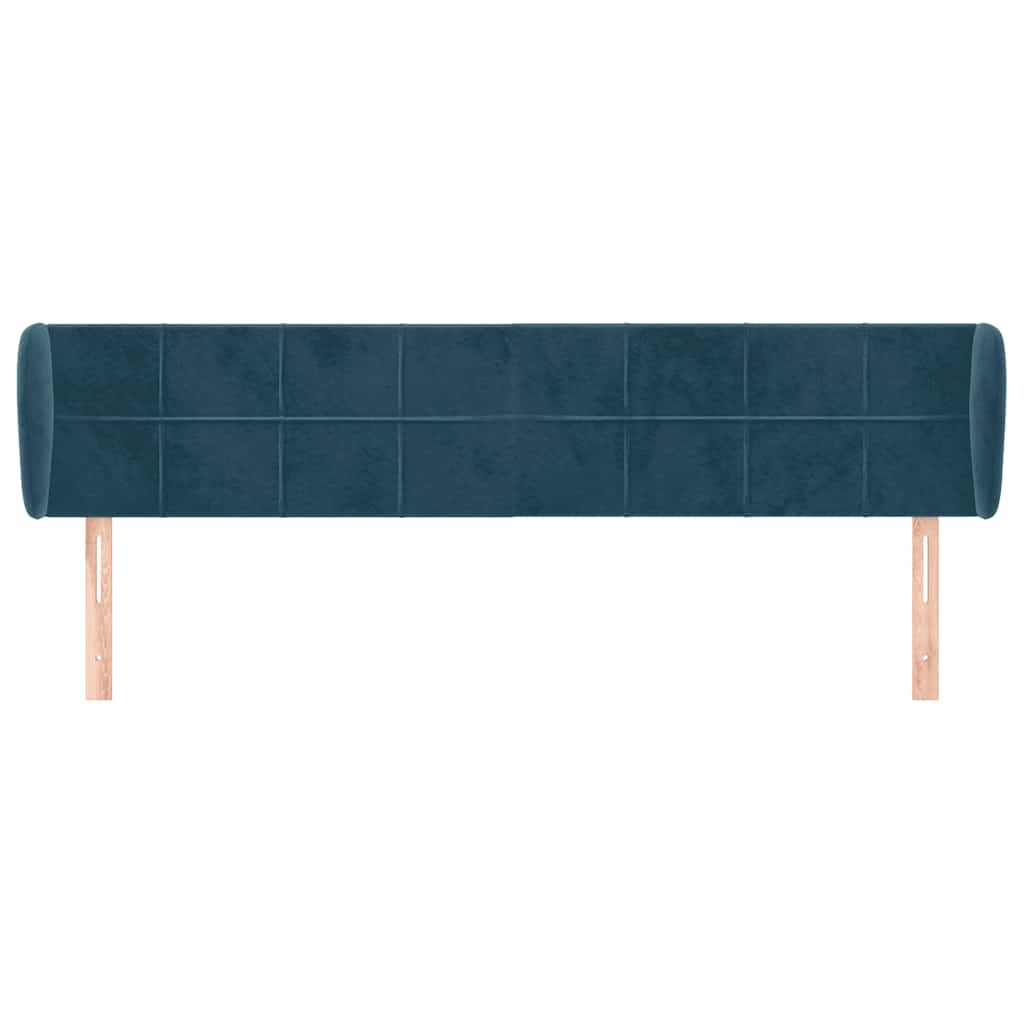 Testiera ad Orecchio Blu Scuro 163x23x78/88 cm in Velluto | homemem39