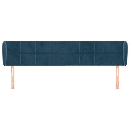 Testiera ad Orecchio Blu Scuro 163x23x78/88 cm in Velluto | homemem39