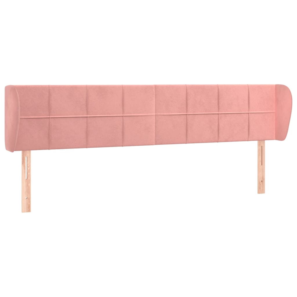Testiera ad Orecchio Rosa 163x23x78/88 cm in Velluto | homemem39