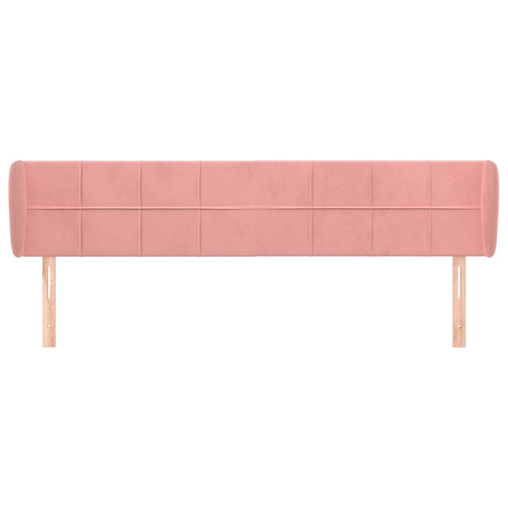 Testiera ad Orecchio Rosa 163x23x78/88 cm in Velluto | homemem39