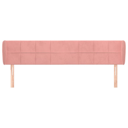 Testiera ad Orecchio Rosa 163x23x78/88 cm in Velluto | homemem39