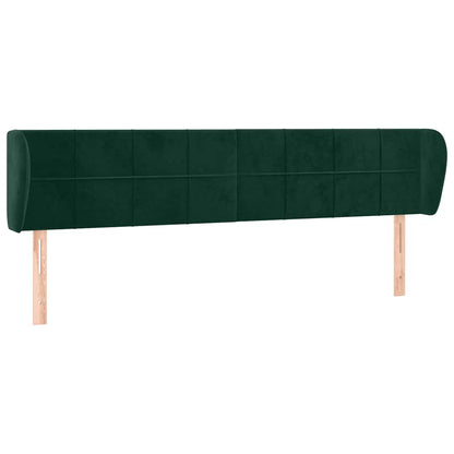 Testiera ad Orecchio Verde Scuro 183x23x78/88 cm in Velluto
