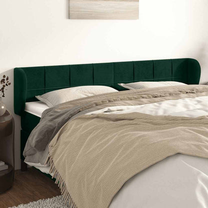 Testiera ad Orecchio Verde Scuro 183x23x78/88 cm in Velluto