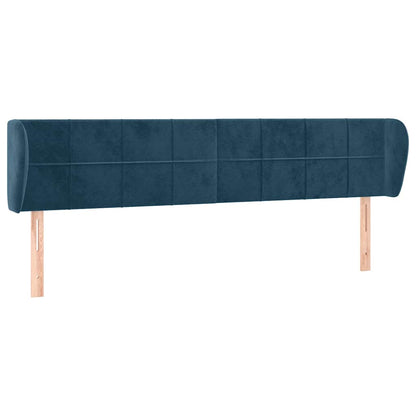 Testiera ad Orecchio Blu Scuro 183x23x78/88 cm in Velluto | homemem39
