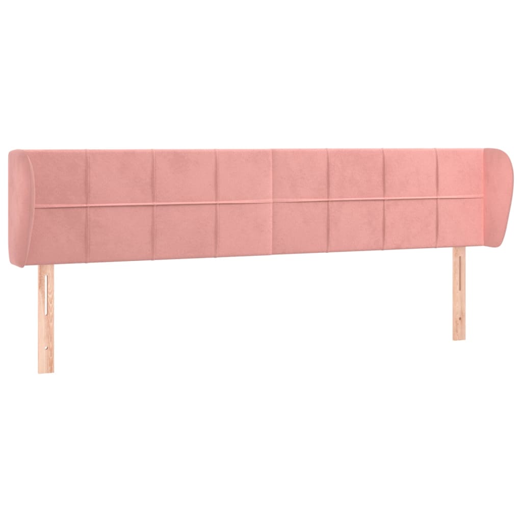Testiera ad Orecchio Rosa 183x23x78/88 cm in Velluto | homemem39