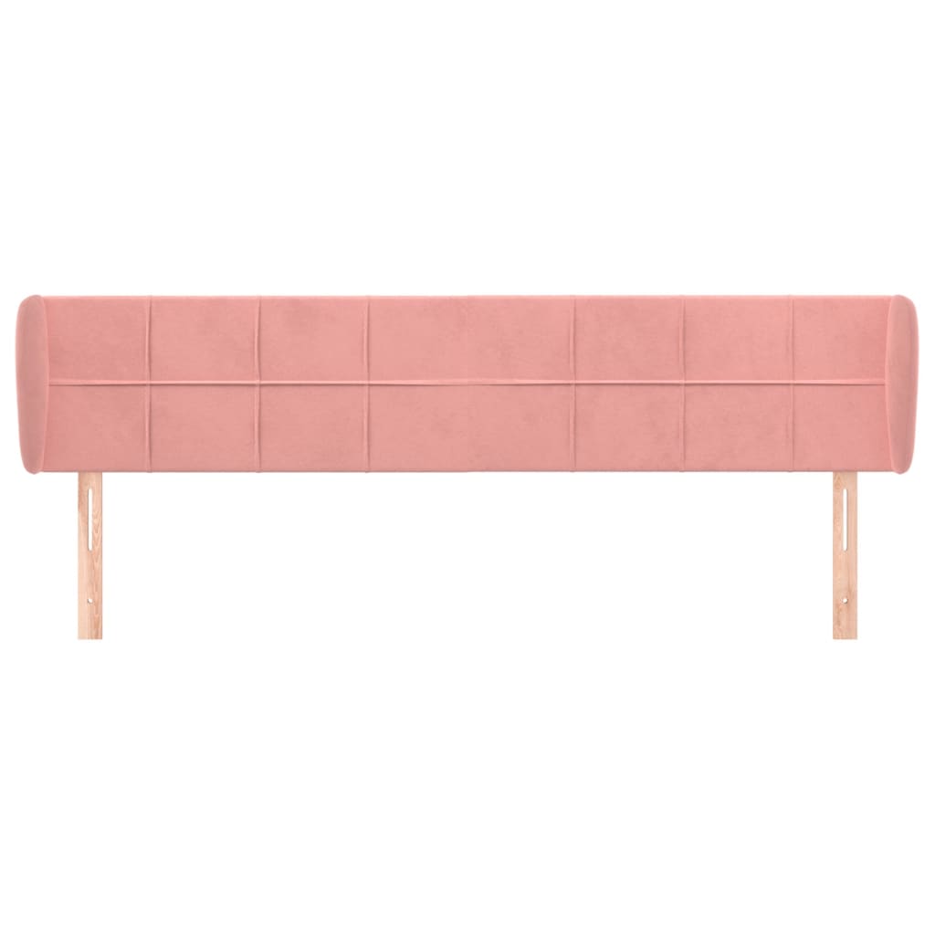 Testiera ad Orecchio Rosa 183x23x78/88 cm in Velluto | homemem39