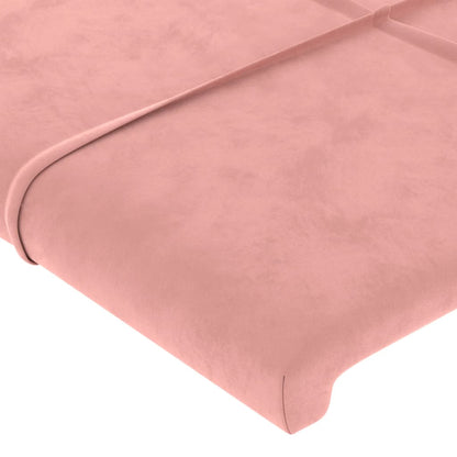 Testiera ad Orecchio Rosa 183x23x78/88 cm in Velluto | homemem39