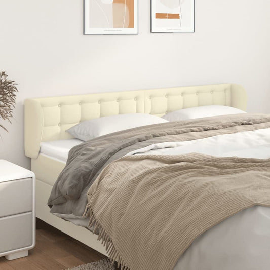 Testiera ad Orecchio Crema 163x23x78/88 cm in Similpelle | homemem39
