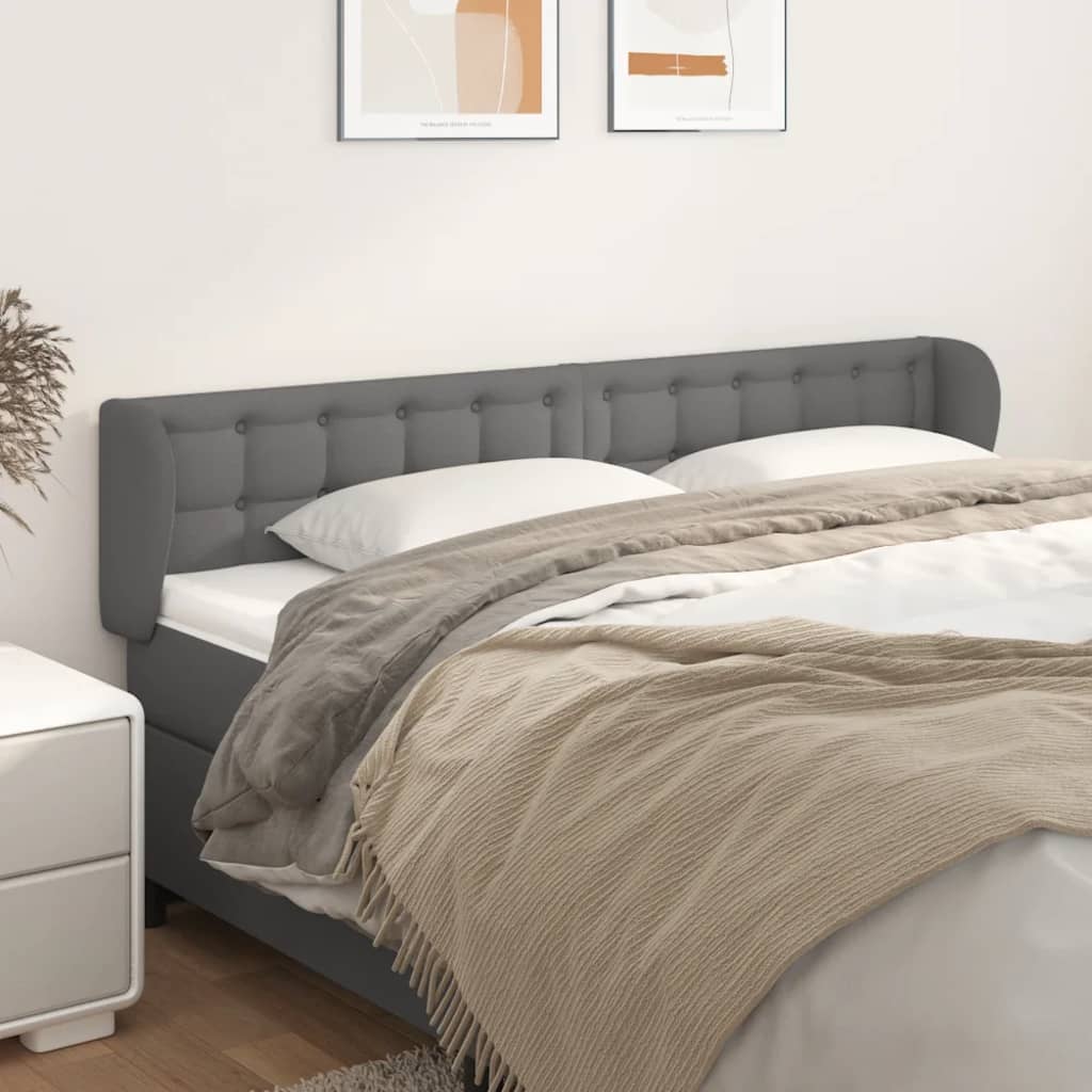 Testiera ad Orecchio Grigio 163x23x78/88 cm in Similpelle | homemem39
