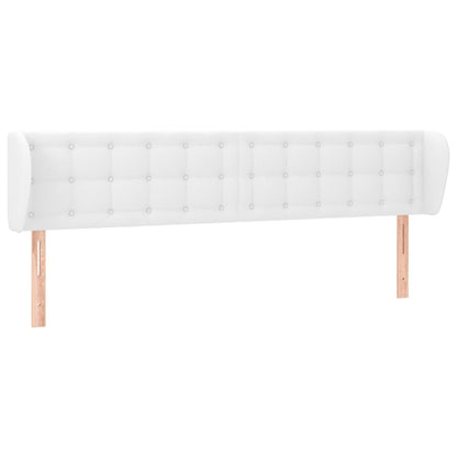 Testiera ad Orecchio Bianca 183x23x78/88 cm in Similpelle | homemem39