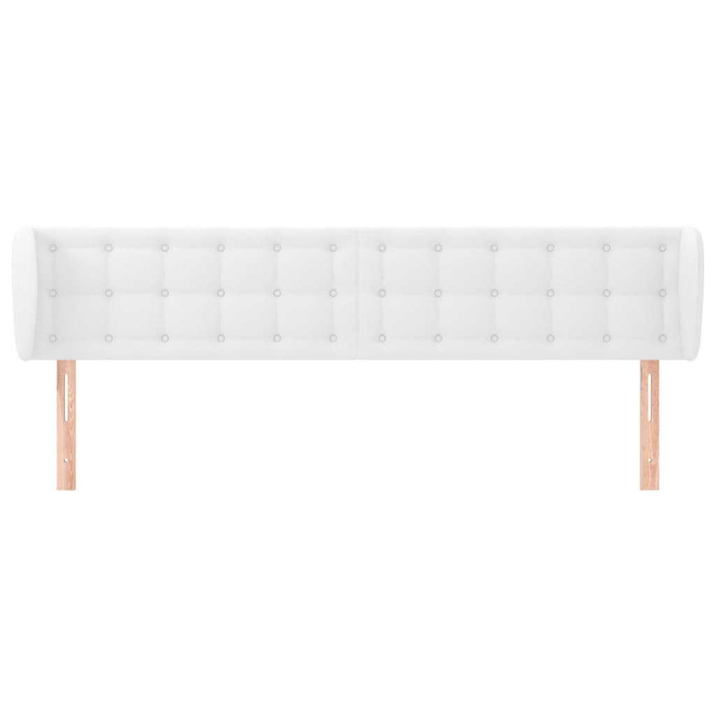 Testiera ad Orecchio Bianca 203x23x78/88 cm in Similpelle | homemem39