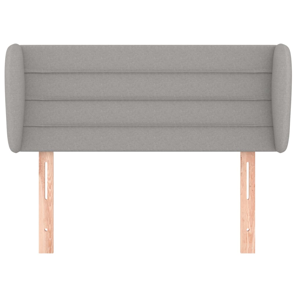 Testiera ad Orecchio Grigio Chiaro 83x23x78/88 cm in Tessuto