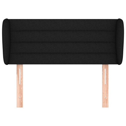 Testiera ad Orecchio Nera 83 x 23 x 78/88 cm in Tessuto - homemem39