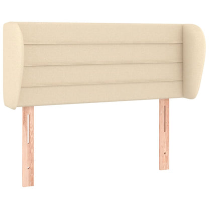 Testiera ad Orecchio Crema 93x23x78/88 cm in Tessuto - homemem39