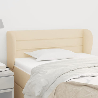 Testiera ad Orecchio Crema 93x23x78/88 cm in Tessuto - homemem39