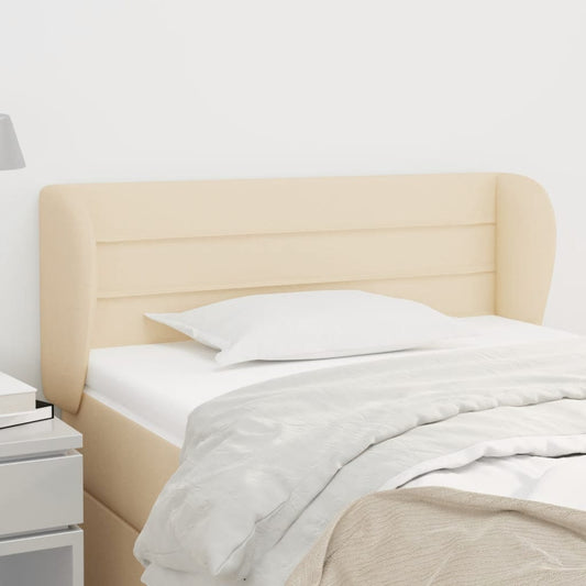 Testiera ad Orecchio Crema 93x23x78/88 cm in Tessuto - homemem39