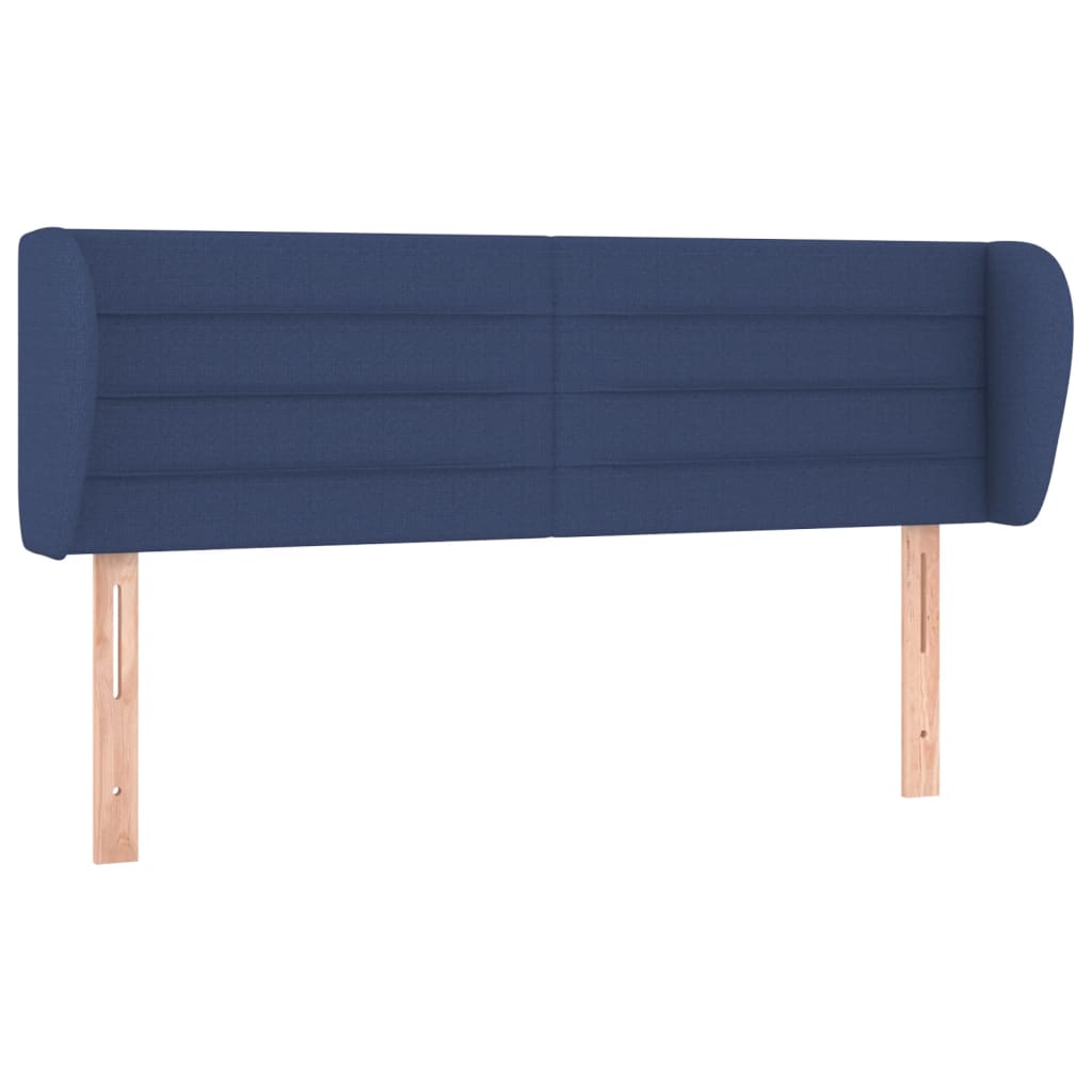 Testiera ad Orecchio Blu 147x23x78/88cm in Tessuto | homemem39
