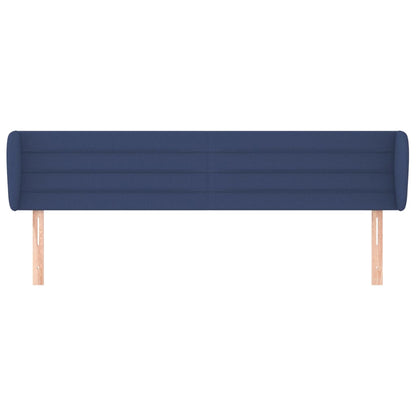 Testiera ad Orecchio Blu 163x23x78/88cm in Tessuto | homemem39