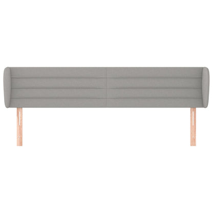 Testiera ad Orecchio Grigio Chiaro 183x23x78/88 cm in Tessuto | homemem39