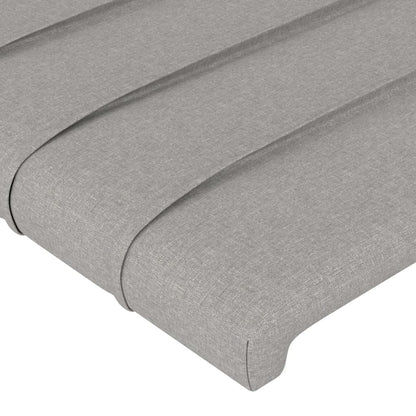 Testiera ad Orecchio Grigio Chiaro 183x23x78/88 cm in Tessuto | homemem39