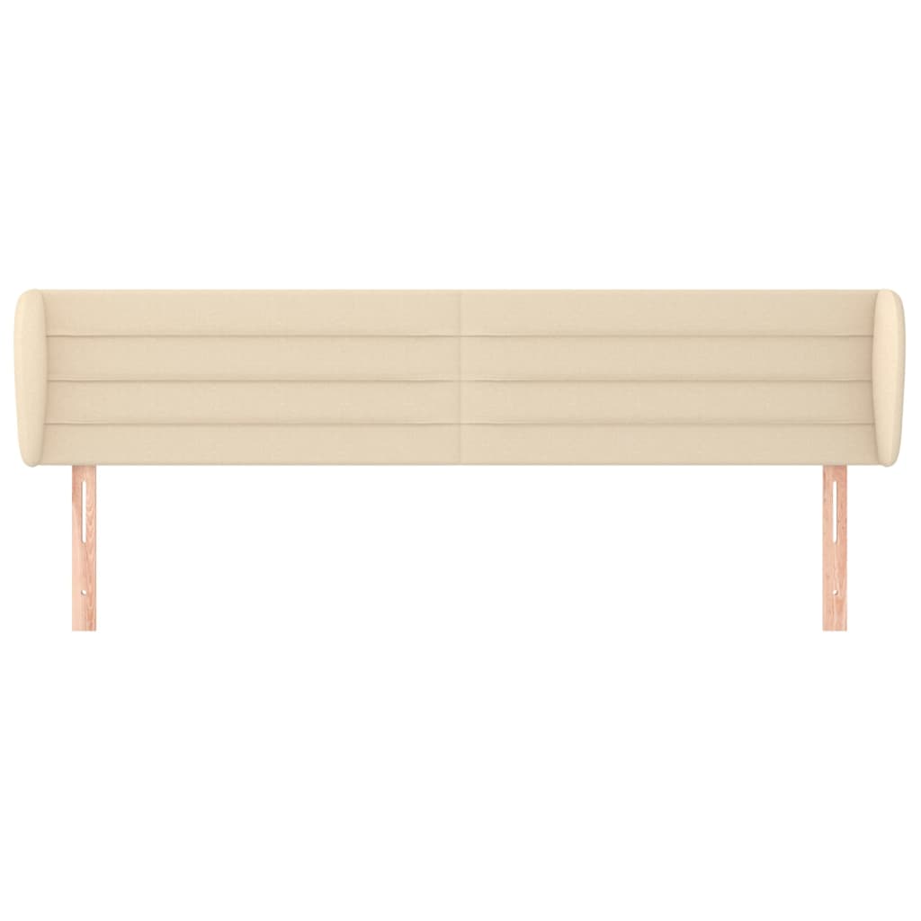 Testiera ad Orecchio Crema 183x23x78/88 cm in Tessuto