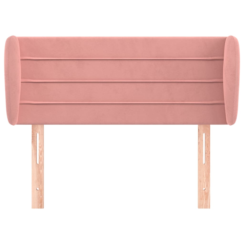 Testiera ad Orecchio Rosa 103x23x78/88 cm in Velluto - homemem39