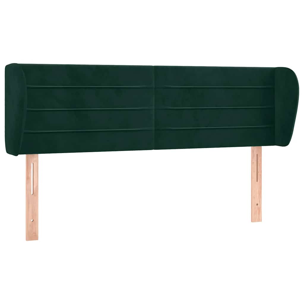 Testiera ad Orecchio Verde Scuro 147x23x78/88 cm in Velluto | homemem39