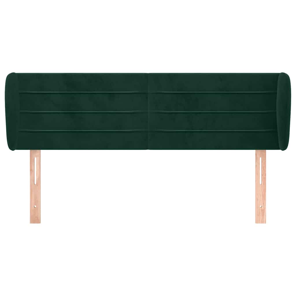 Testiera ad Orecchio Verde Scuro 147x23x78/88 cm in Velluto | homemem39
