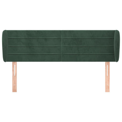 Testiera ad Orecchio Verde Scuro 147x23x78/88 cm in Velluto - homemem39