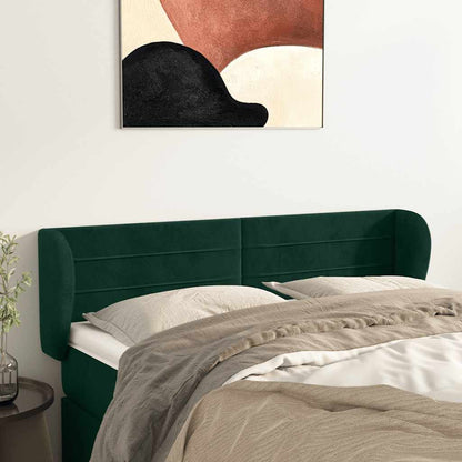 Testiera ad Orecchio Verde Scuro 147x23x78/88 cm in Velluto | homemem39
