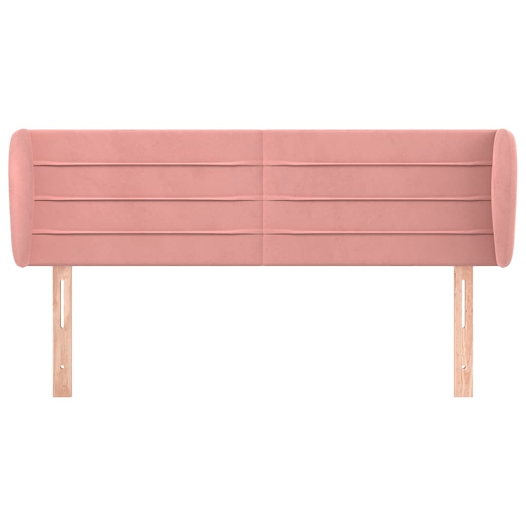 Testiera ad Orecchio Rosa 147x23x78/88 cm in Velluto - homemem39